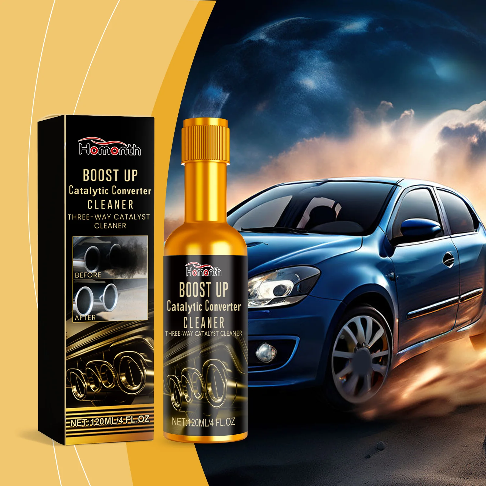 Car Catalytic Converter Cleaner Engine Carbon Deposit Remover Non-disassembly Exhaust Cleaner