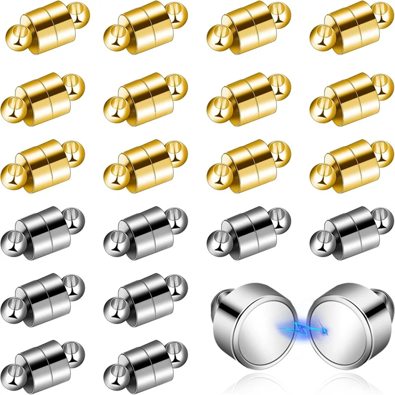 

24 Pairs Necklace Clasp,Clasps And Closures Jewelry Clasp Converter Necklace Extender And Shortener Bracelet Helper Tool-A55G