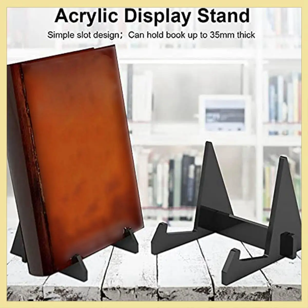 TTKK-3X Акриловая подставка для книг Подставки для учебников Полка для записей Полка для альбомов для демонстрации фоторамки Брошюра, черный