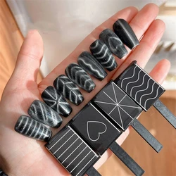 5pcs/set Manicure Cat Eye Magnet 3D Magnetiron Nail Polish Gel Varnish Heart Pattern Strong Magnet Magnetic Stick Wand Nail Tool