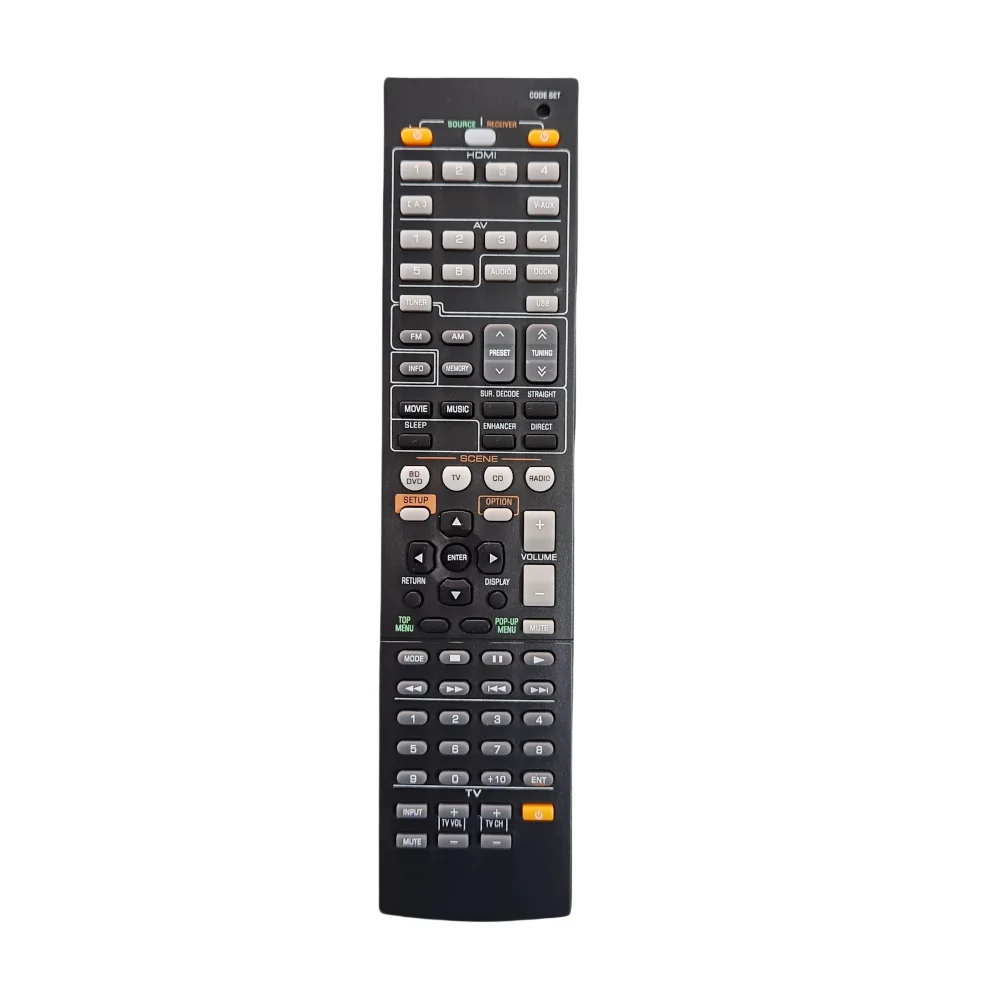 Replacement Remote Control for Yamaha AV Receiver RX-V471BL YHT-695BL HTR-4064 RAV432-WW51040EX