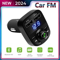 Car Fast Charger Adapter FM Transmitter MP3 Audio Player Car Kit Bluetooth 5.0 Receiver Hands Free 3.1A 2USB Car Accessories