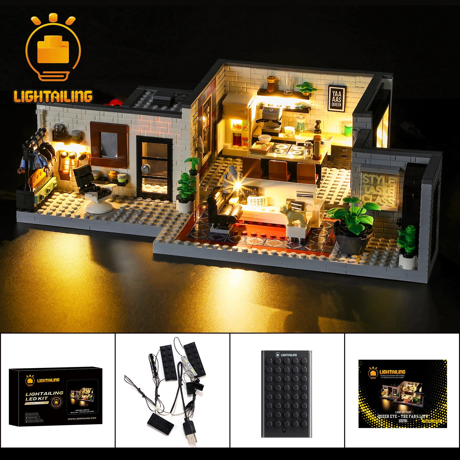 

LIGHTAILING LED Light Kit for 10291 Building Blocks Set (NOT Include the Model) Bricks Toys for Children