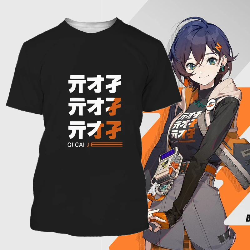 

New Zenless Zone Zero T-Shirt MiHoYo ACG ARPG Game Fans Cosplay Graphic T Shirt ZZZ Role Wise Belle Casual Harajuku Man Kids Tee