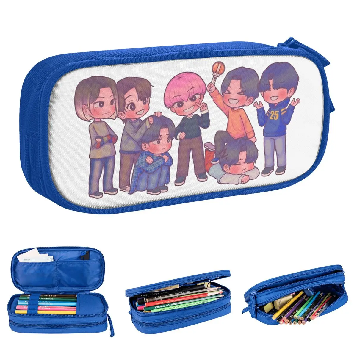 Chibi Enhypened Ot7 KPOP фоторучка держатель для ручек сумка для студентов большой емкости школьные принадлежности косметические пеналы