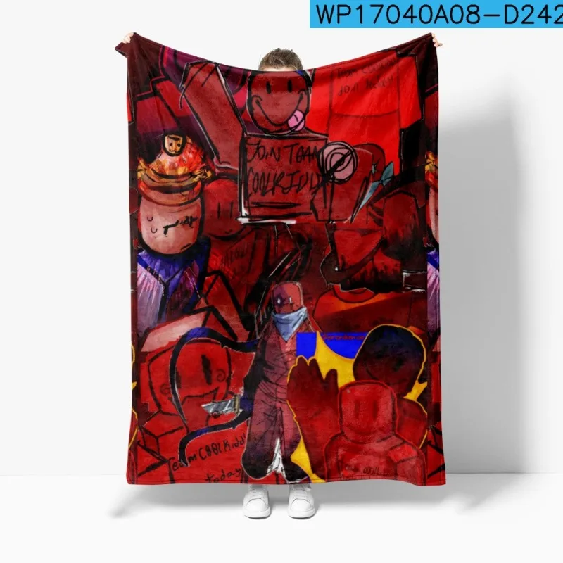 Roblox Forsaken Gubby, nouveau produit 3D, périphérique créatif, mignon, couverture de sieste, flanelle imprimée, décoration chaude, nécessités quotidiennes