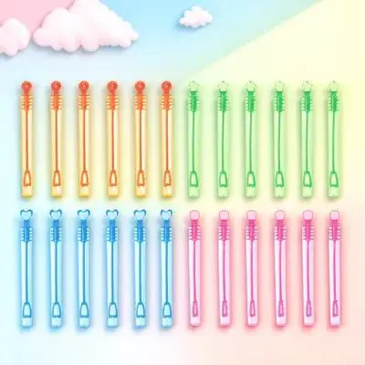 24 Uds. Varita de burbujas vacía para niños, varita de burbujas recargable para fiestas, varitas de burbujas al aire libre, actividades divertidas de verano