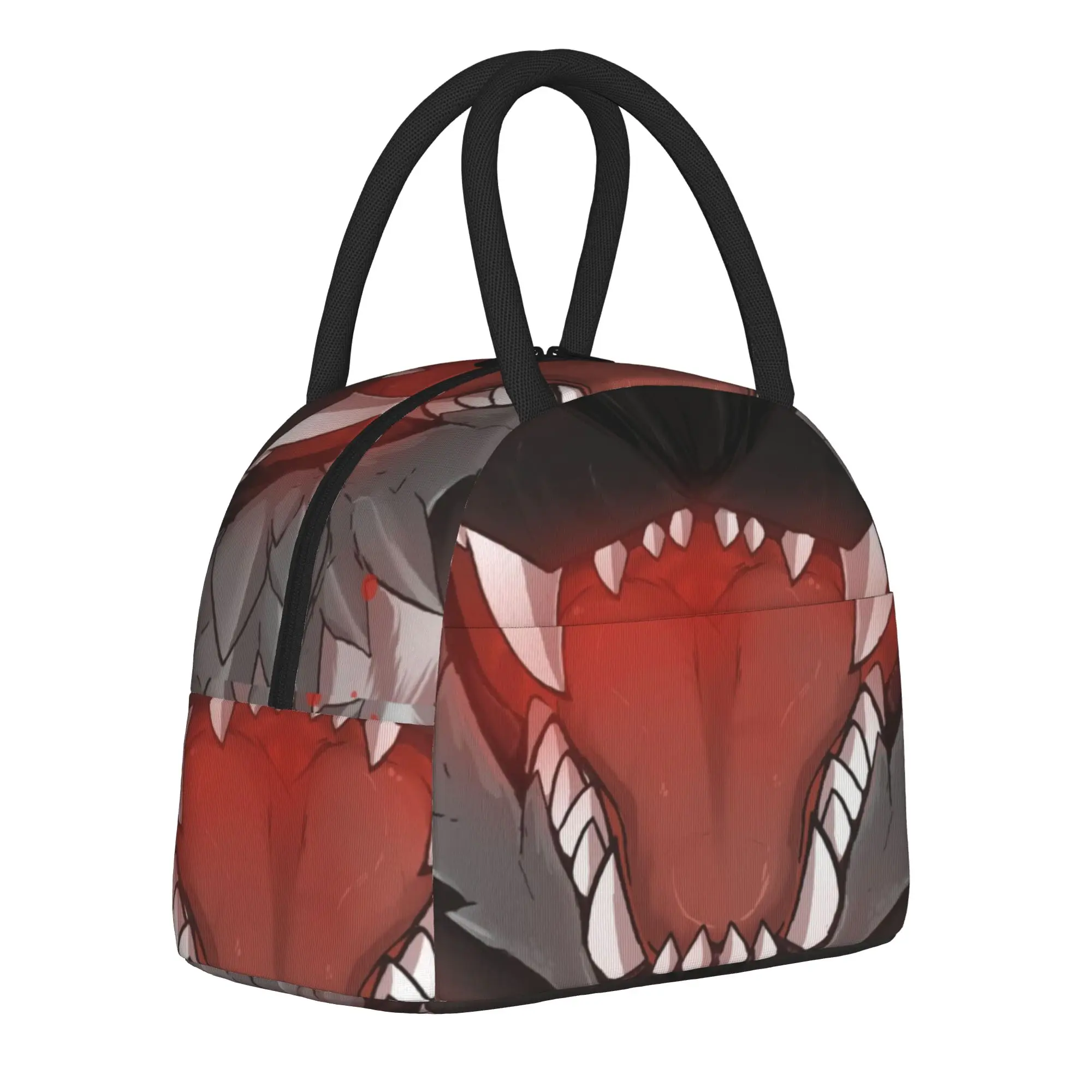 Stygian Zinogre Insulated Lunch Bag Cooler Bag Lunch Container Monster Hunter World Kanji MHW Lunch Box Tote Food Storage Bags