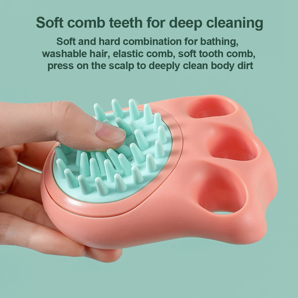 

Silicone Pet Bath Brush Massage Comb Cleaning Brush Hair Grooming Comb Pet Supplies For Dogs Cats