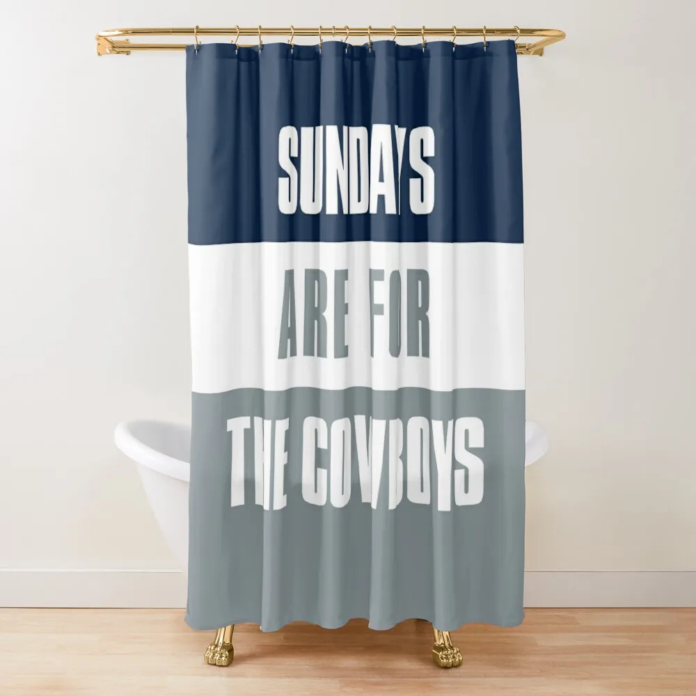 

Sundays are for The Cowboys, Dallas Football Shower Curtain For The Bathroom Waterproof Fabric Shower Curtain