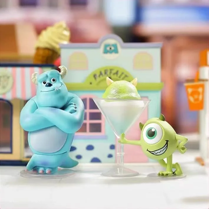 Miniso disney pixar feliz sobremesa rua caixa cega caixa misteriosa bonito dos desenhos animados estatueta mini boneca ornamento de mesa