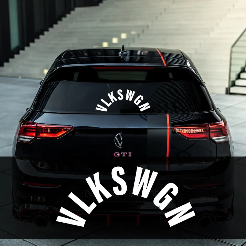 VLKSWGN Car Rear Wiper Window Auto Stickers for Volkswagen Polo Golf Passat Tiguan Beetle Caddy Skoda Octavia Seat Leon Altea