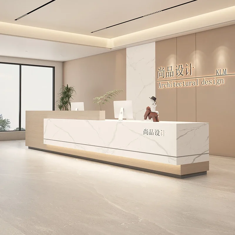 Reception Desk Modern Professional Aesthetic Advanced Table Atelier Front Counter Clothes Office Furniture Empfangstheke Center