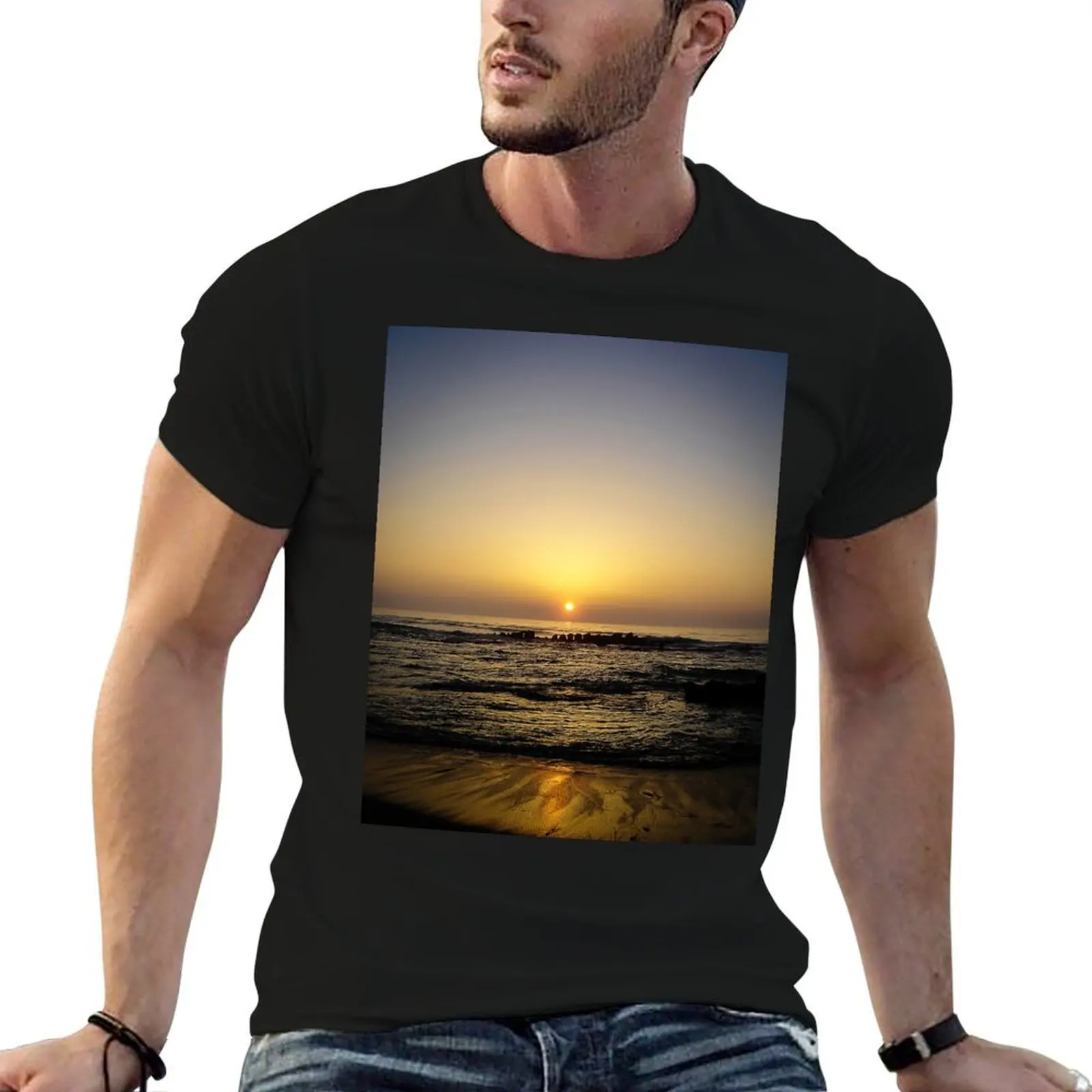 

Sunset Rocks T-Shirt t shirt man designer cotton t shirts man 100% T-Shirt