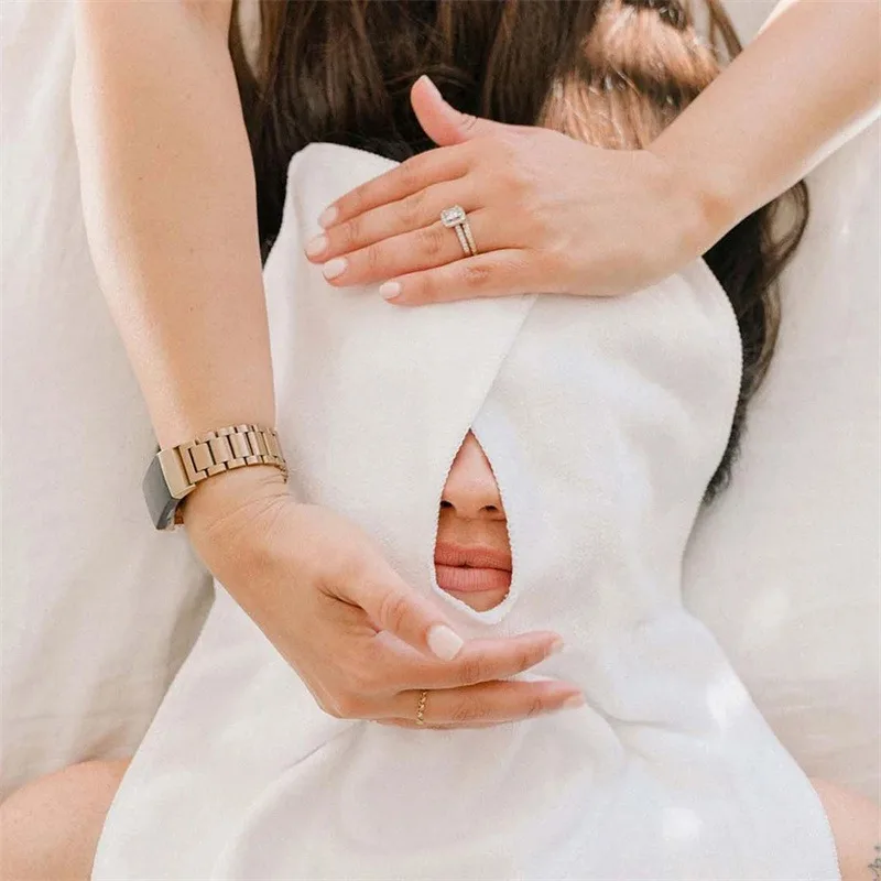 Super Soft Microfiber Face Towel Set U Shape Perfect for Spa Mask Removing Face Wrap