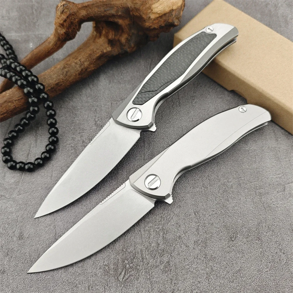 

Складной нож из титанового сплава со стальным лезвием M390, подходит для джунглей, кемпинга, спасательных инструментов, EDC, практичный режущий нож