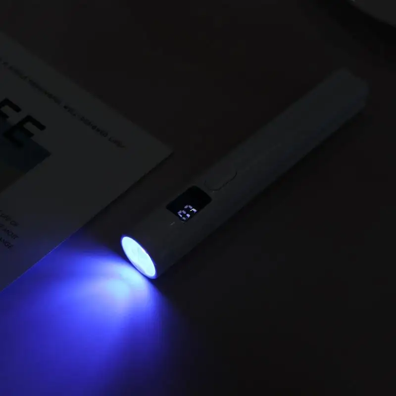 1-set mini-nageldroger LED-licht met LCD-scherm Handheld UV-licht voor nagels Oplaadbare USB Gel X-lamp