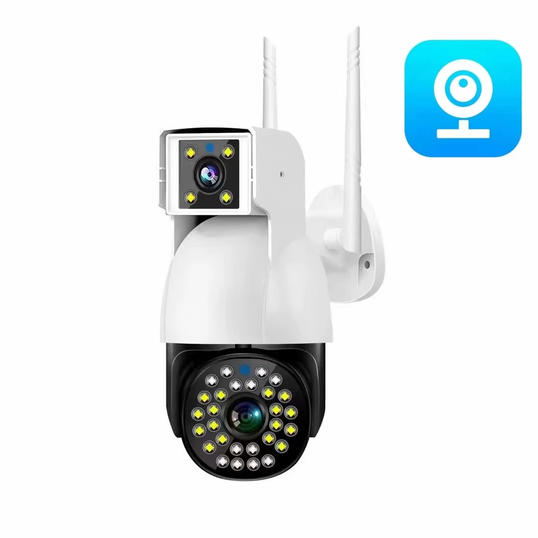 

2MP 1080P V380pro APP Беспроводная PTZ IP-купольная камера с двумя объективами AI Обнаружение гуманоидов Полноцветная безопасность CCTV Радионяня