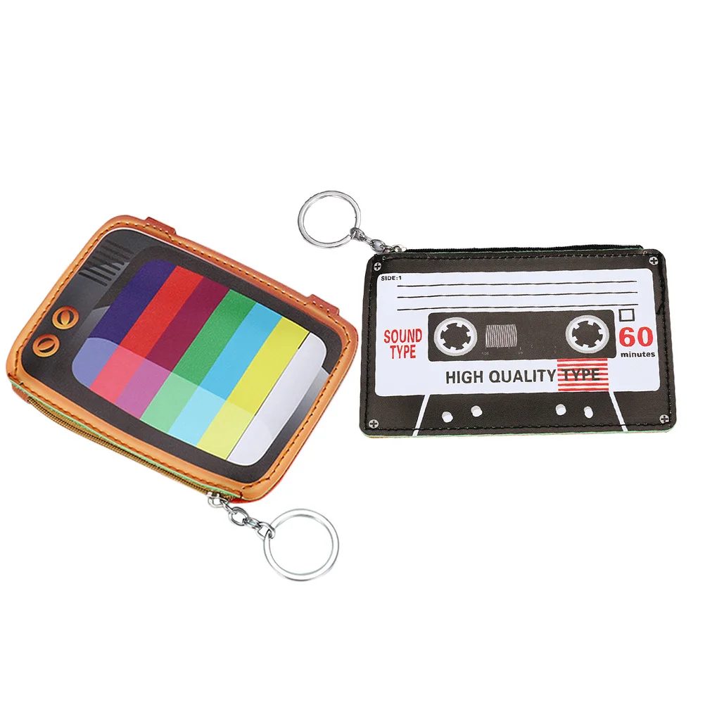 

Cartoon PU Coin Purse Mini Lovely Zipper Wallet Key Bag Pattern High-Quality Synthetic Durable Exquisite