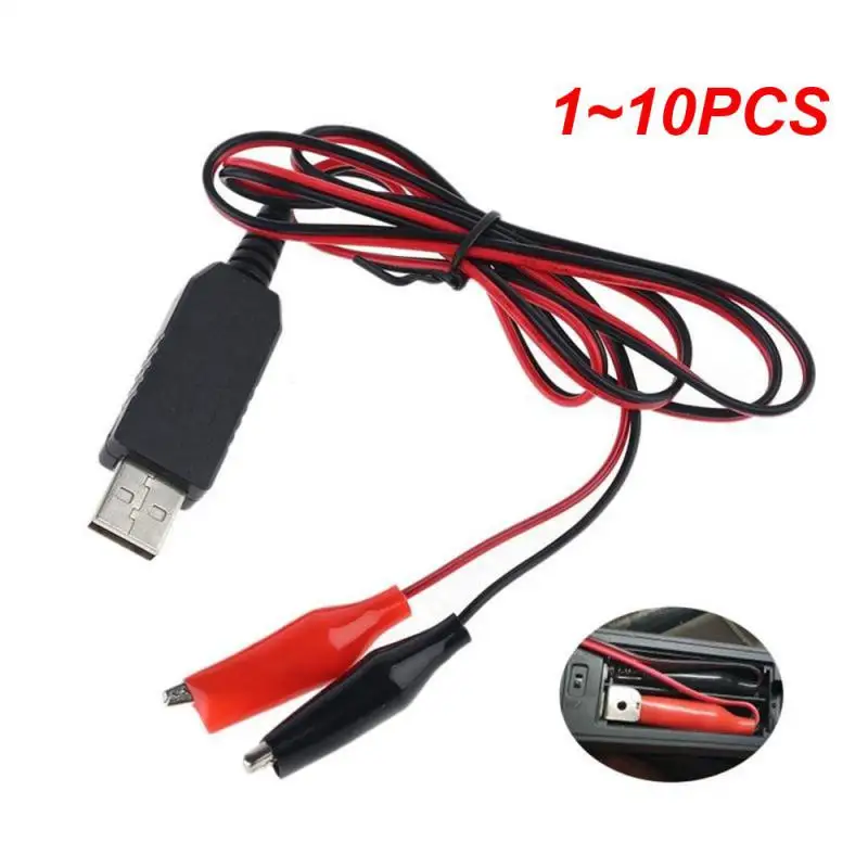 

1~10PCS Alligator Cilps to USB Plug Test Cable Lead Jumper Wire Battery Dual Probe 24mm Crocodile Clip for Multimeter Measure