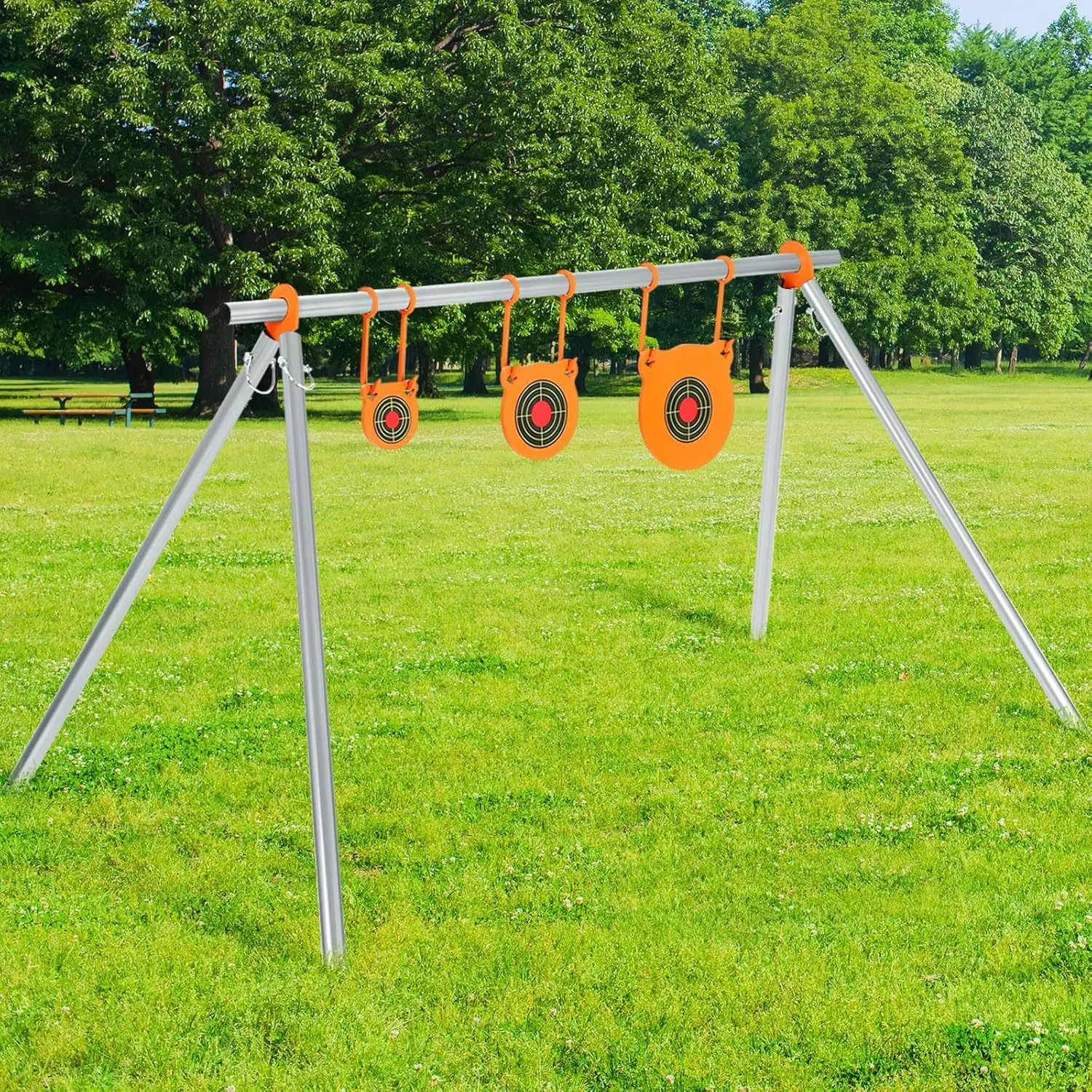 High - Quality AR500 10mm Shooting Target Plate with Chain - Hanging Design for Training