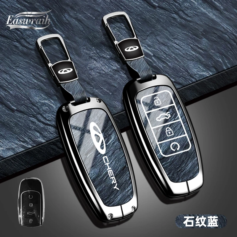 Car Zinc Alloy TPU Remote Key Case Holder Cover Chain For Chery JAECOO Omoda 5 Tiggo 7 8 9 Plus Pro Arrizo 6 8 Accessories