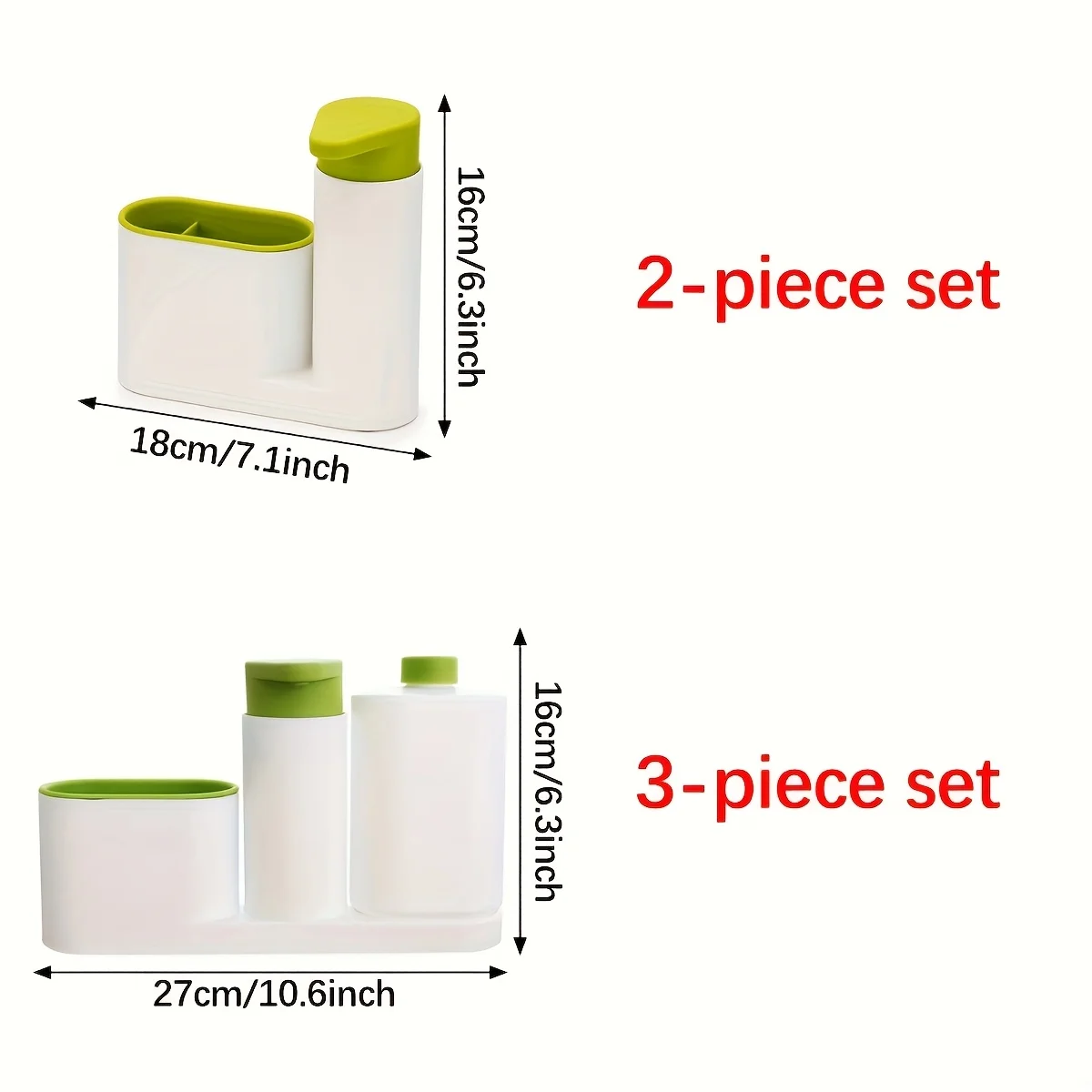 All-in-one Kitchen Bathroom Storage & Soap Dispenser Box, Sink Dish Soap and Hand Wash Liquid Storage Holder .. H1132