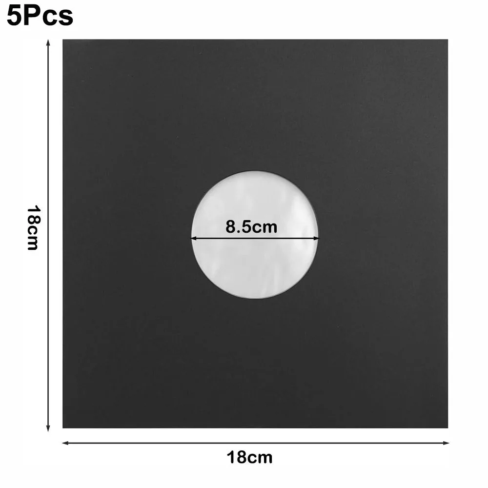 New 7/10/12 Inch Vinyl Record Storage Sleeves Black With Poly-lined Kraft Paper Bags Anti-static Vinyl Outer Sleeves