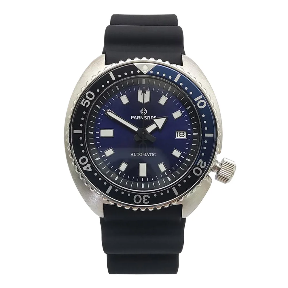 أحدث المألوف 45mm التلقائية الميكانيكية ووتش NH35 حركة رجال الأعمال ووتش C3 سوبر مضيئة