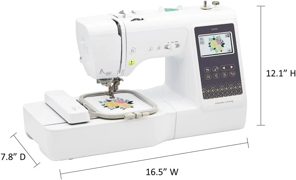 

SE700 Sewing and Embroidery Machine, Wireless LAN Connected, 135 Built-in Designs, 103 Built-in Stitches, Computerized
