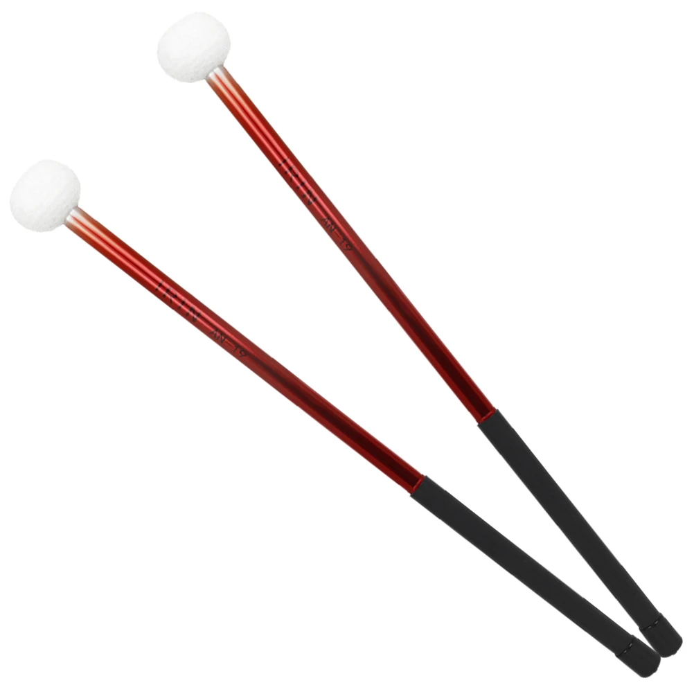 

2pcs Drum Mallets Felt Head For Bass Drum Replacement Lightweight Durable Materials Ergonomic Design Percussion Sticks
