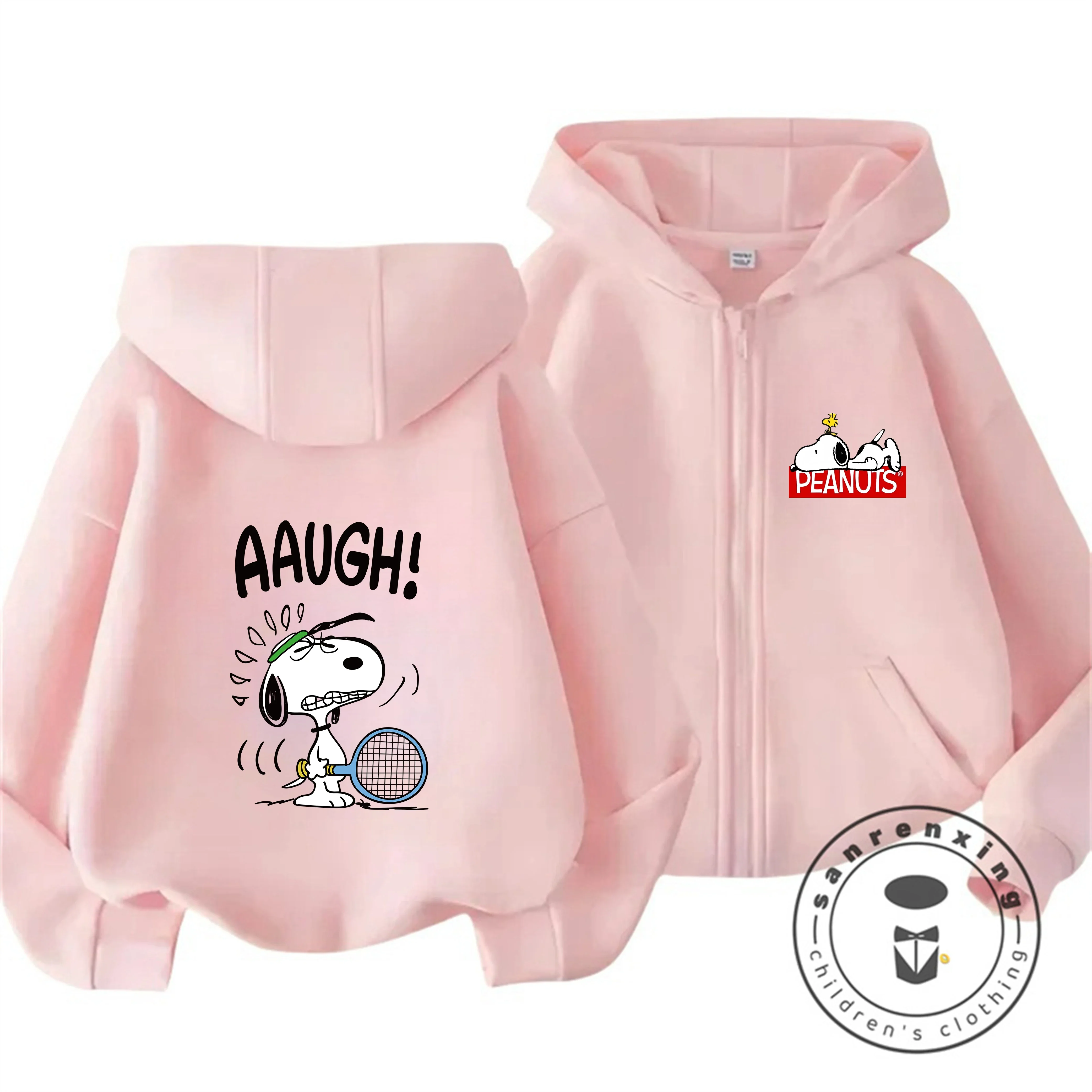 Hot Cartoon Zipper Hooded Sweatshirt Cute Casual Autumn Winter Street Style Kids Top Snoopy Boys Girls 3 14