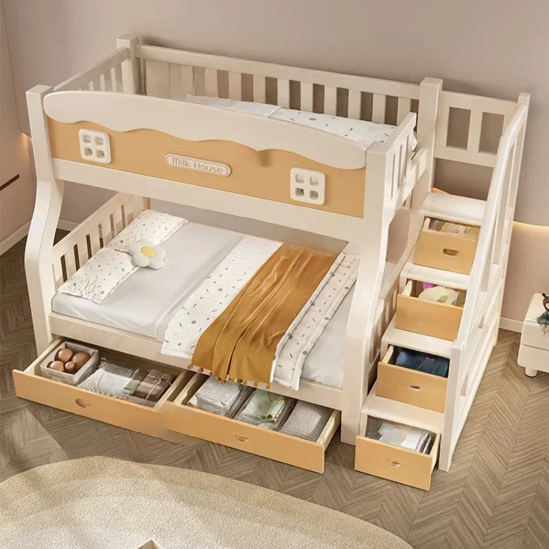

Storage Frame Bunk Bed Childrens With Drawers Mattress Living Room Double Bed Princess Modern Cama Matrimonial Furniture