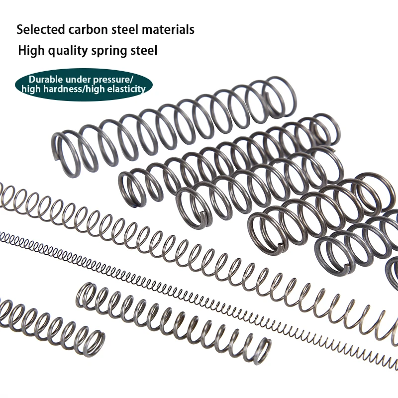 Wire Diameter 1.0mm  10Pcs  65Mn Steel  Micro Small Compression Spring OD:5mm-20mm Length 10mm~100mm  Customizable