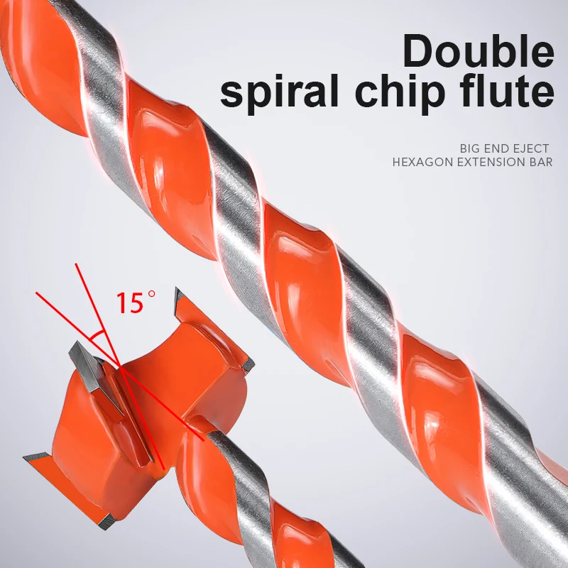 Newshark ไม้เจาะรูด้วยตนเองเลื่อยไม้เครื่องมือ16Mm-25Mm ทังสเตนสตีล Hexagonal Shank เจาะ Bits