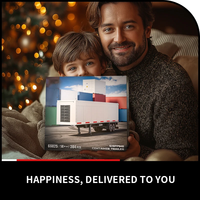ตัวต่อคอนเทนเนอร์รถบรรทุกยุโรป 304 ชิ้น ชุดประกอบโมเดลคอนเทนเนอร์ขนาดใหญ่ ของเล่นประกอบสำหรับเด็ก ของขวัญตกแต่งโต๊ะทำงาน
