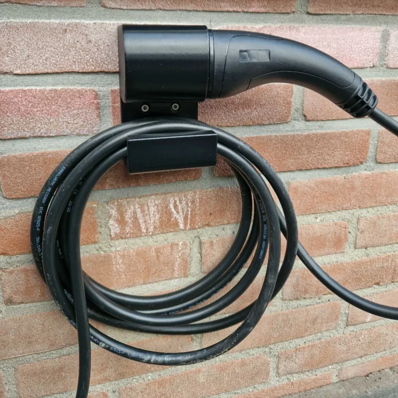 Suporte de Parede para Carregador EV Tipo 2 para Tesla Kia, Acessórios para Armazenamento de Cabo de Carregamento de Carros Elétricos