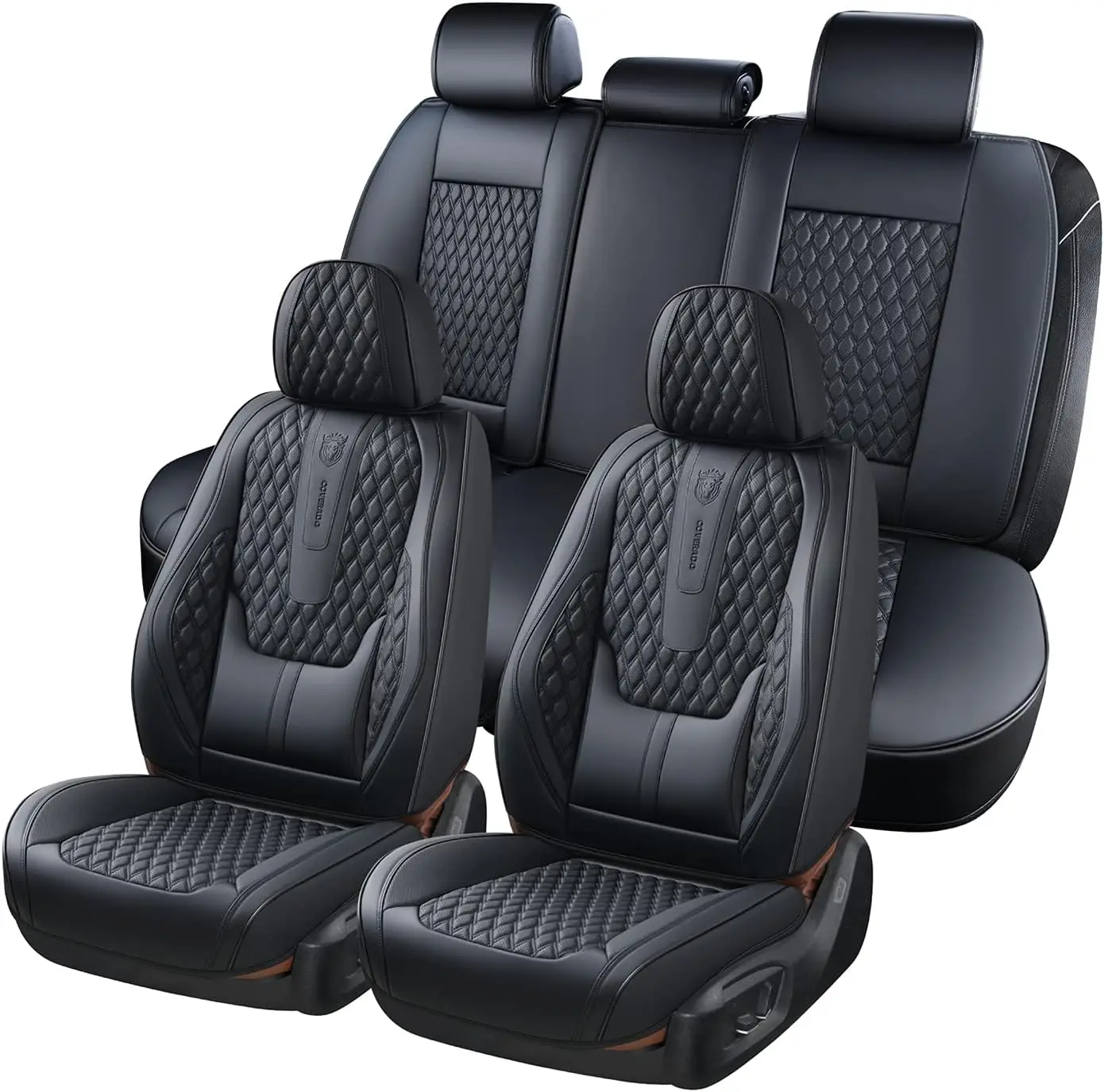 

Universal Waterproof Car Seat Covers Set with Lumbar Support, Fits Most Vehicles