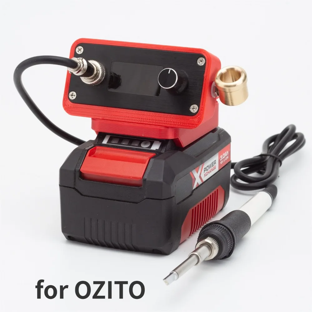 T12 Cordless Soldering Iron， for OZITO / Einhell 18V Lithium Battery Portable Intelligent Digital Soldering Table for DIY Repair