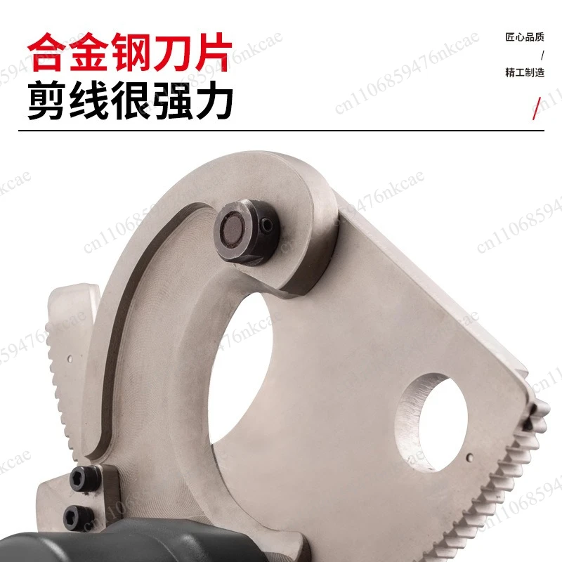 Cordless Lithium-Ion Ratchet Cable Cutter, Electric Armored Cable & Steel Strand Cutting Tool