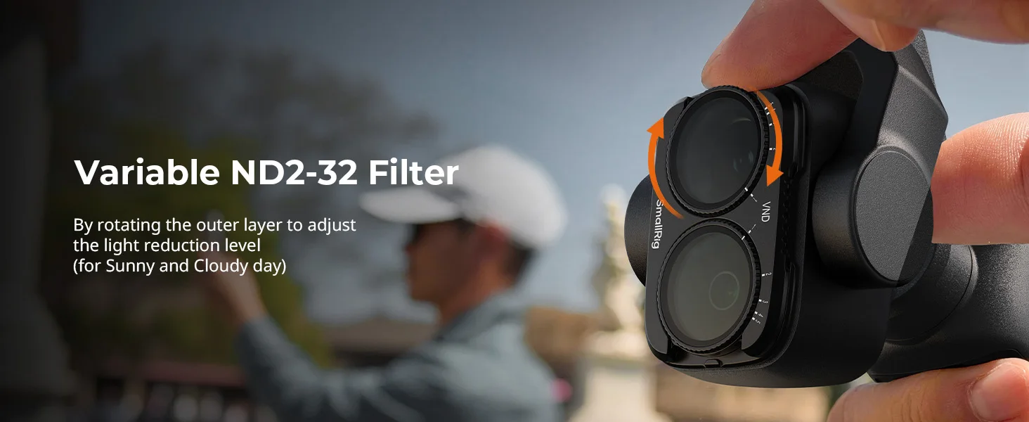 SmallRig 4P Split-Filter-Kit für DJI Osmo Pocket 4P mit CPL / 1/4 Black Diffusion / VND1-5 Filter für Kreative Flexibilität 6477 – Detail 10