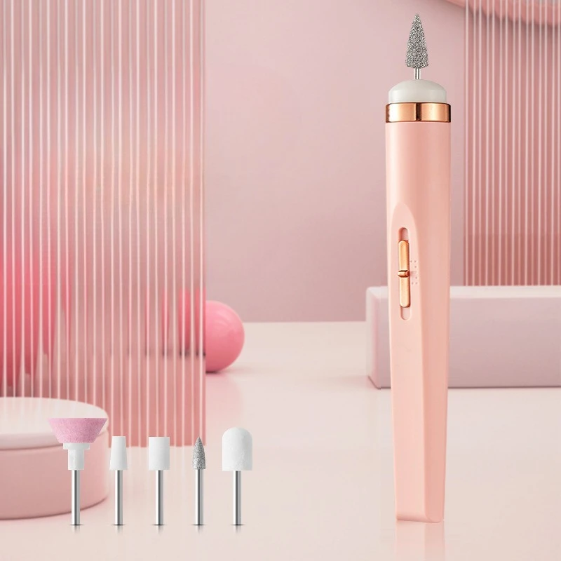 مثقاب أظافر كهربائي محمول، أداة مانيكير صغيرة، بطارية قابلة للشحن، 6 إعدادات للسرعة، طلاء أظافر كاملة #2