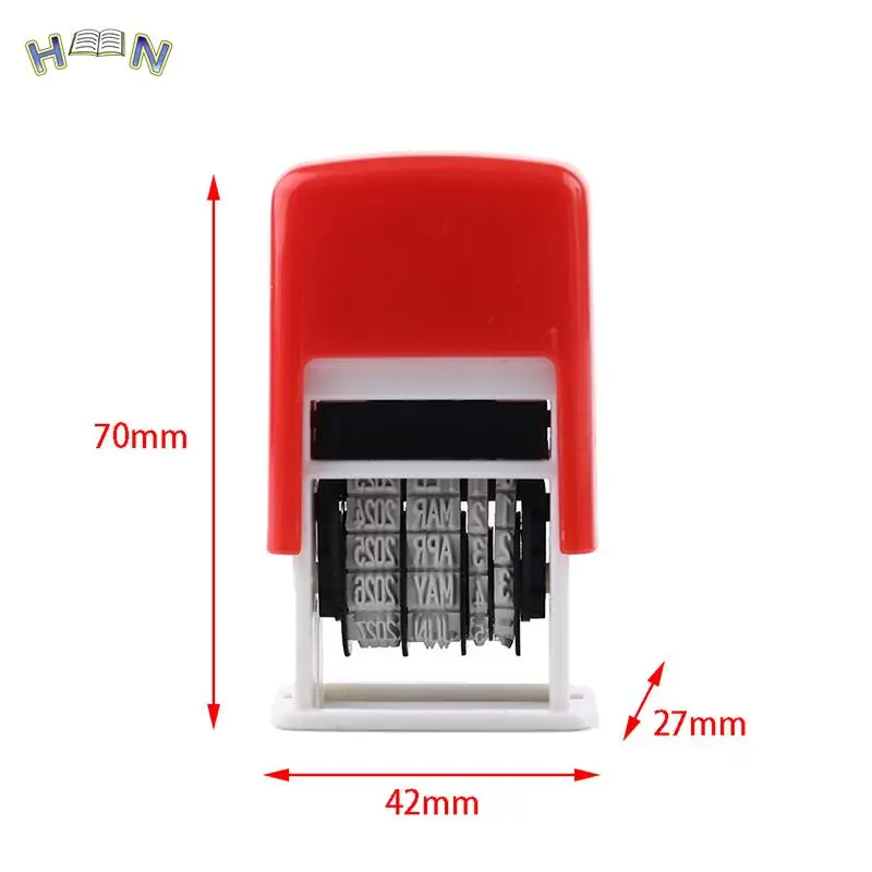 Mini Self-Inking Selos para DIY, Handle Conta Data Stamps, Stamping Mud Set, Material de Escritório, Emboss, Novo