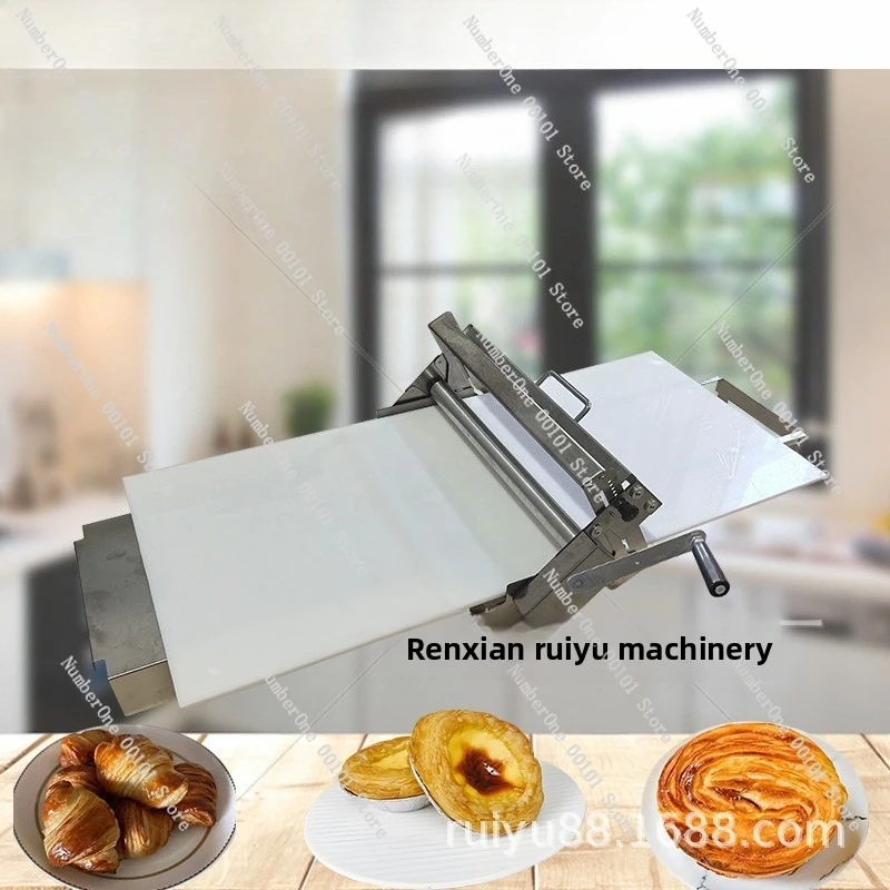 Manual pastry machine, tabletop croissant dough press, hand-cranked pastry machine, commercial and home use, direct supply from