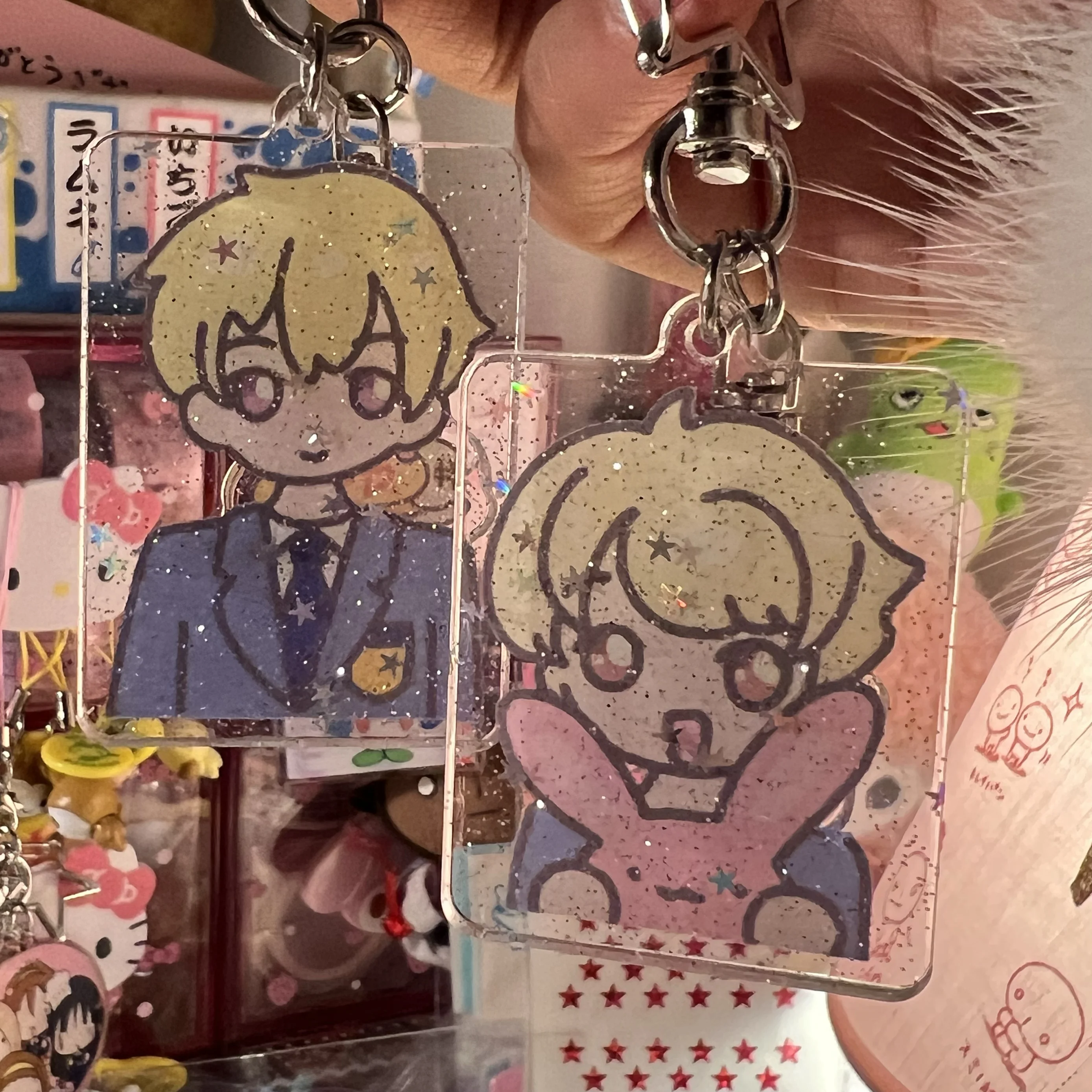 Оранский хост-клуб средней школы, аниме-брелок Suou Tamaki, акриловый брелок для ключей, человек, мед, Haninoduka, Mitsukuni, брелок для ключей, женский кулон