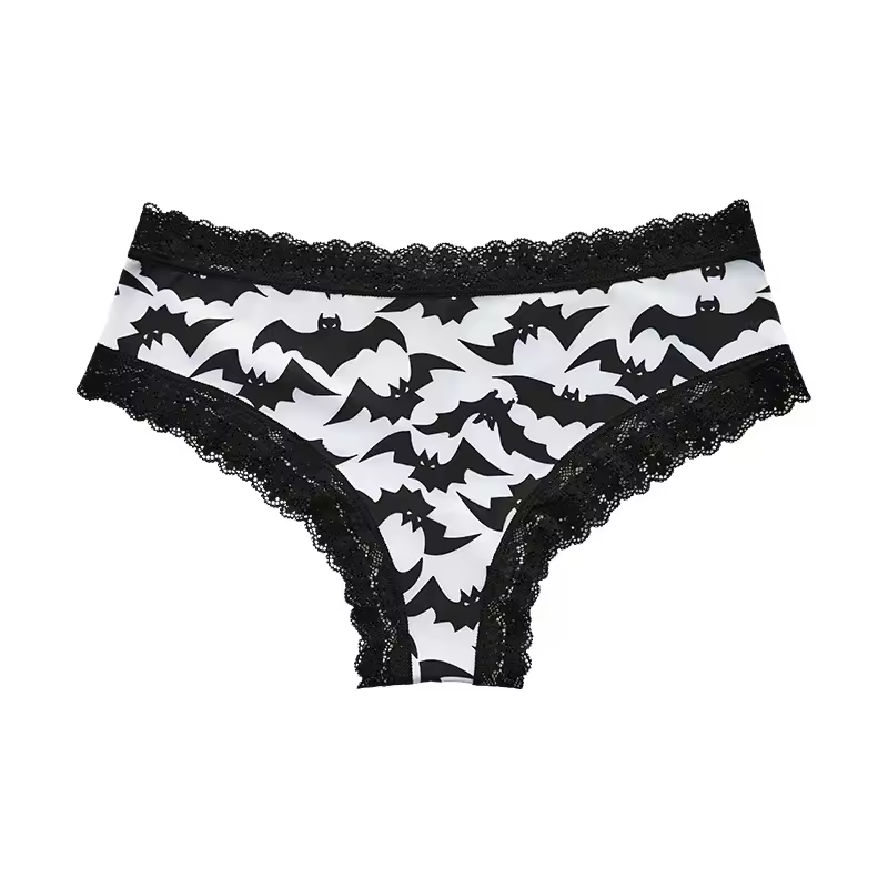 Underwear Women's Lace Edge Sexy Panties Gothic Style Lingerie Rose Skull Personalized Comfortable Breathable Triangle Pants - Image 13