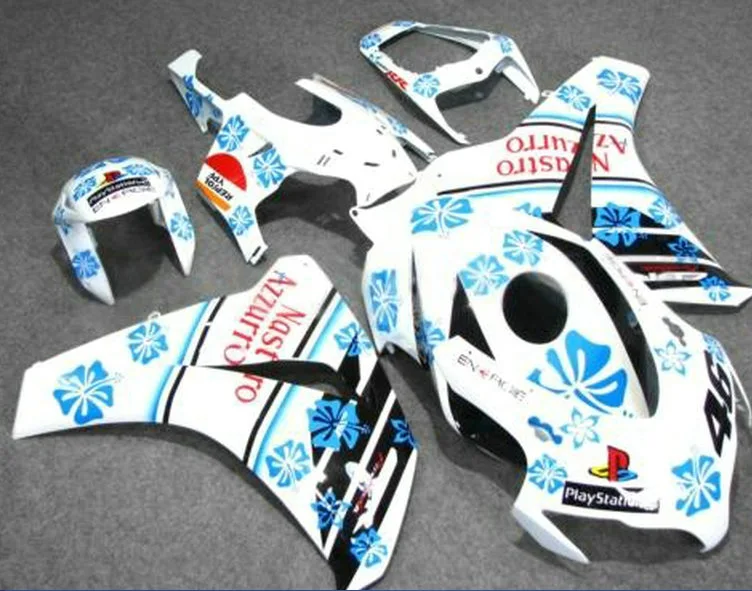 white blue Injection molding For pe CBR1000RR 2008 2009 2010 2011 CBR 1000RR CBR1000 08 09 10 11 ABS Fairing Kit  ST66