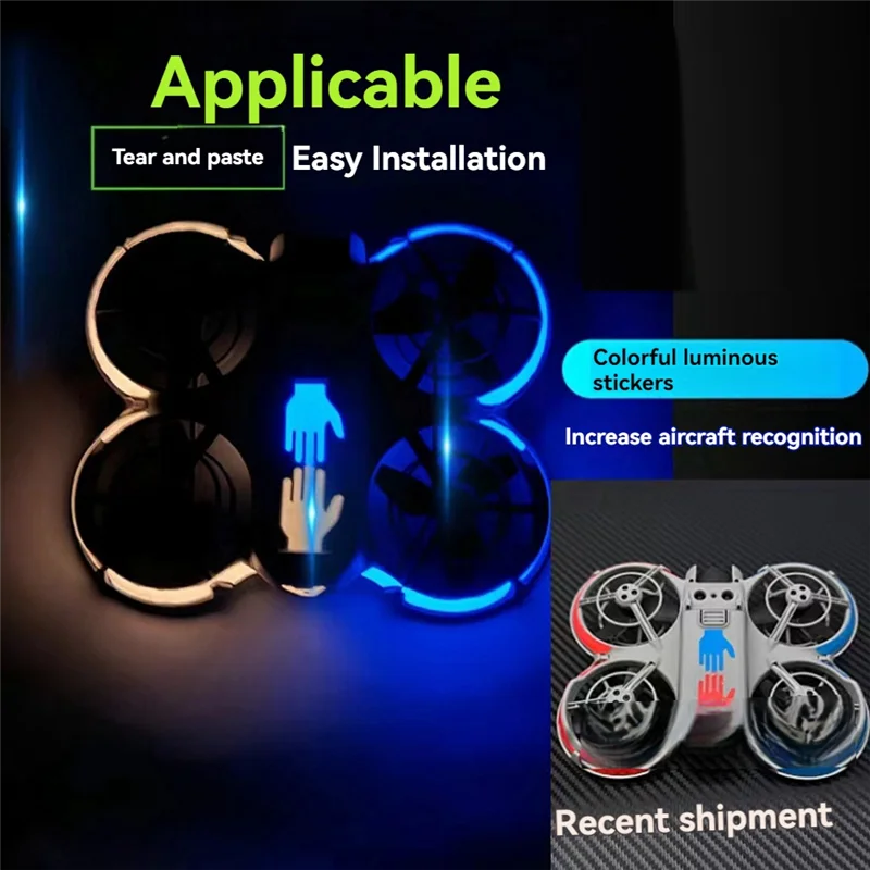 ABFM-For DJI Neo Luminous Sticker Waterproof Anti Fouling Night Light Sticker Fluorescent Color Accessories