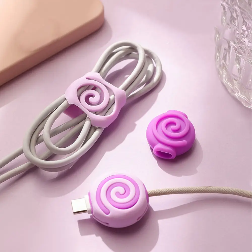 2Pcs New Cartoon Cable Protector Anti-Break Flexible Cable Saver Silicone Decorative Cord Organizer