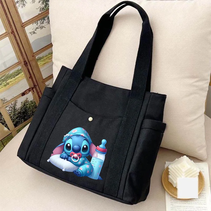 Disney Lilo & Stitch Shoulder Bag Crossbody Bag Girls Multifunction Woman Handbag Large Capacity Tote Bags Ladies Youth Bags